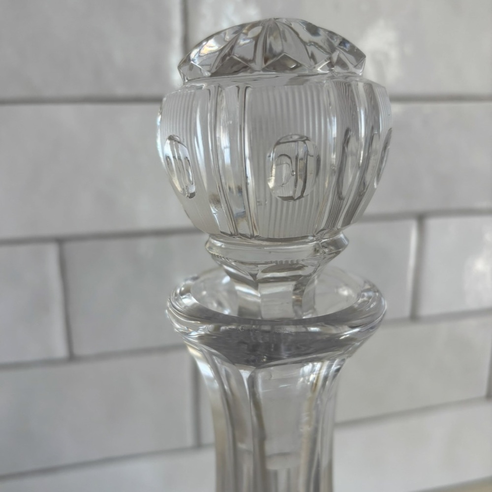 Heavy Crystal Ship Captains Liquor Decanter & Stopper - 11" - Picture 4 of 6
